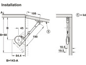Lid Stay 190mm St NP/Pl Black