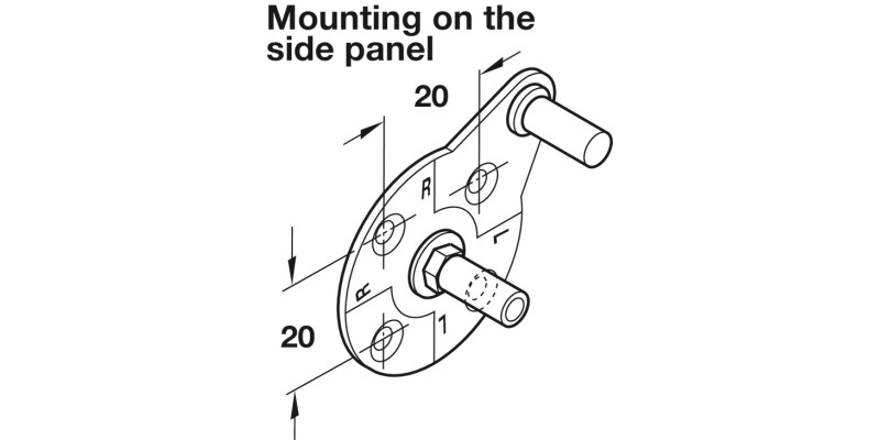 Lid Stay 190mm St NP/Pl Black