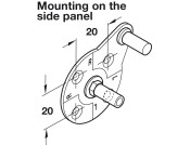 Lid Stay 190mm St NP/Pl Black