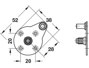 Lid Stay 190mm St NP/Pl Black