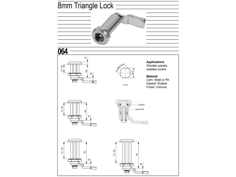 20130 8MM TRIANGLE DRIVE / 30MM LONG BODY SPANNER LOCK