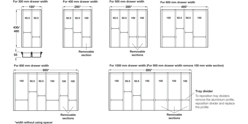 Cuisio Cut Tray MX/NovaPro 695/430mm Gph