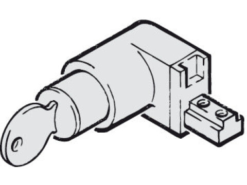 Push Button Lock, for Sliding Glass Cabinet Doors, Hawa-Clipo