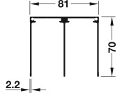 Aluflex 80 Dbl Top Track Screw w SC 2.0m