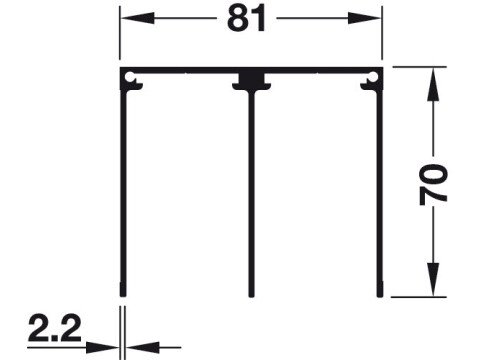 Aluflex 80 Dbl Top Track Screw w SC 2.0m