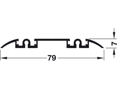 Bottom Track, Double, for Sliding Aluminium Framed Doors, Aluflex 80