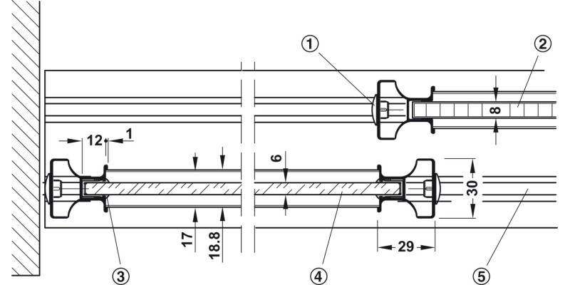 Aluflex 80 Cover Plug Vert Frame Profile