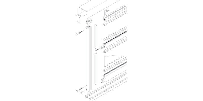 Aluflex 80 Cover Plug Vert Frame Profile