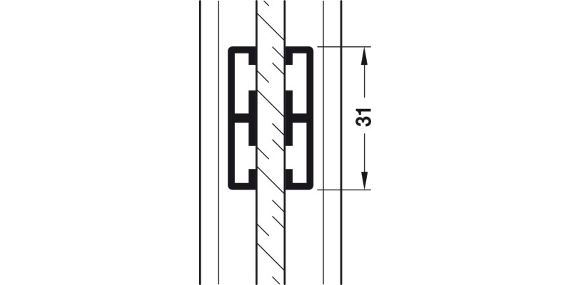 Aluflex 80 Cover Plug Vert Frame Profile