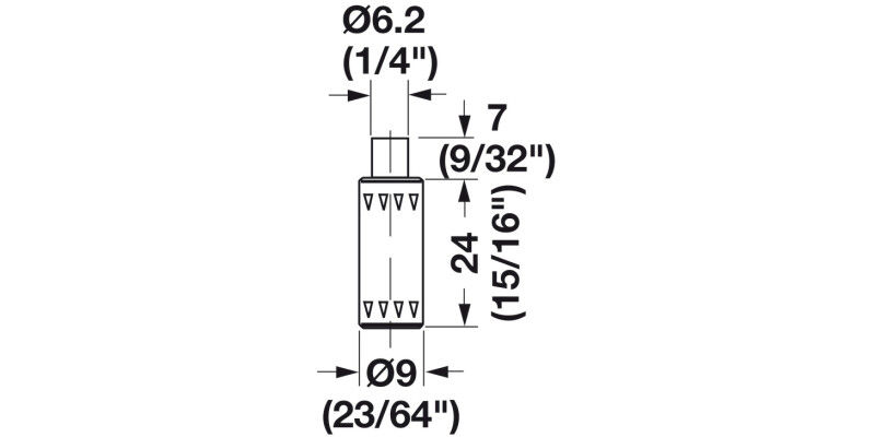 Lt Duty Guide Bolt w Spr Load Nyl Wht