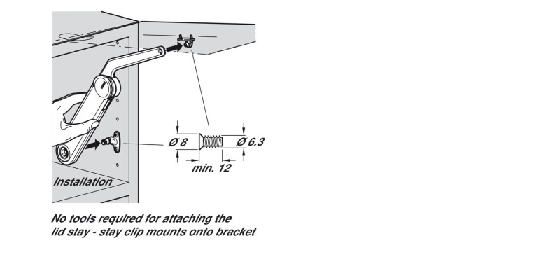 Maxi Lid Stay 37mm Model A NP
