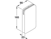 Kinvaro D-M Cover Cap 170x90mm Pl Wht