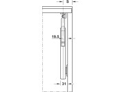 Free Flap H 1.5 Plastic/Metal A RH White