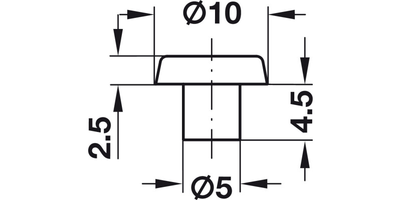 Door Buffer D10x2.5mm Pl White