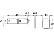 Push Magnetic-Catch w Counter Plt Glue