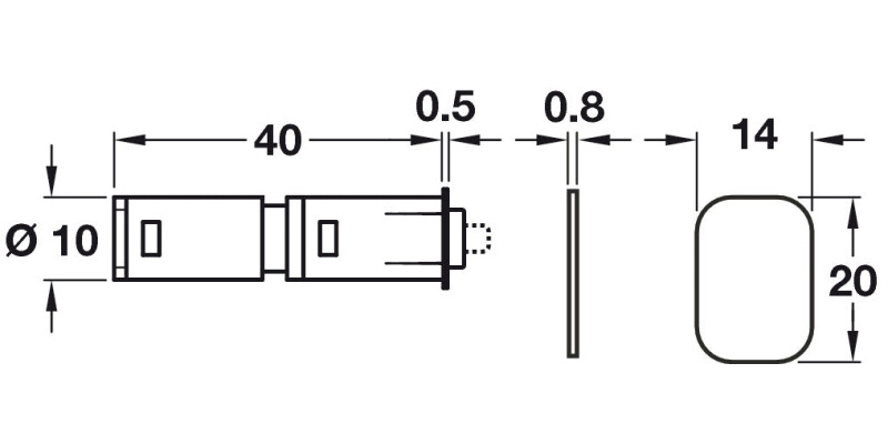 Push Magnetic-Catch w Counter Plt Glue