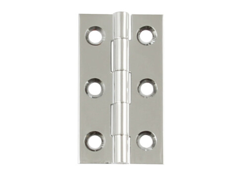 BRASS Butt Hinge 50x28mm In Antique Brass finish & Satin St/Steel pin
