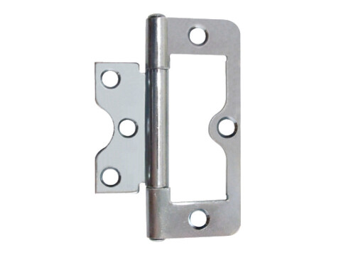 Flush Hinge, Light Duty, for Inset Doors, Length 75 mm, Mild Steel