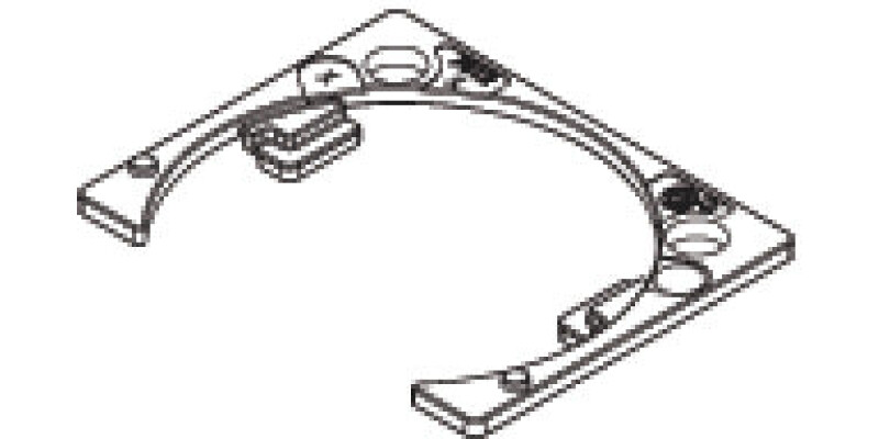 Linear Adaptor Plate, for Tiomos Flap Hinge