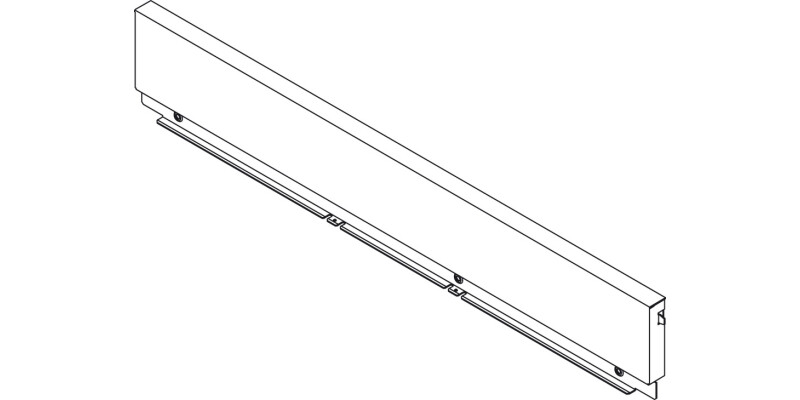 NovaPro Scala St Drawer Back 90/900mm Slv