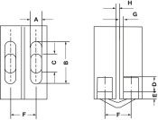208 Soss Hinge 22-26mm ZA NP/SS Links