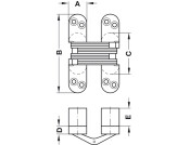 208 Soss Hinge 22-26mm ZA NP/SS Links