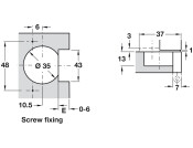 Nexis 270D Hinge ExAxle 35 Slide 15-21mm