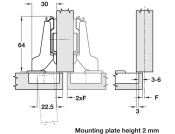 Nexis 95D Hinge Slide Sprung Half Hos