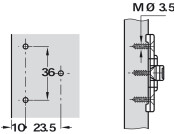 2mm Mounting Plate FaceFrame 1prt Click Hospa