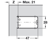 Tiomos Mirro Hinge Adapter SS