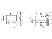 Cabinet Hanger SF LH upto 104kg St NP