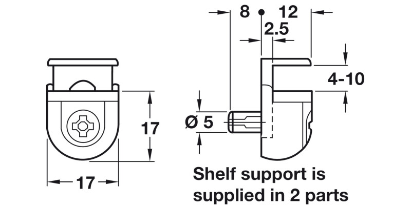 Peki Gls Shelf Support Plug ZA NP