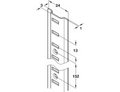 Shelf Support Stud 16x19mm Dbl St Dk Brz