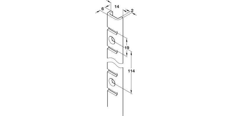 Bookcase Strip U Sec 1829mm St SN