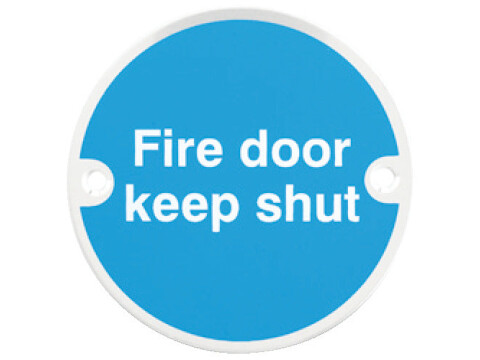 Sign D76mm-Fire door keep shut SSS