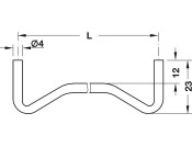 Shelf Support Swedish D4x160mm St NP