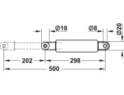 Gas Piston Bed Weight 50kg Force 900N