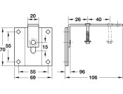 Securing Fitting For Foldaway Bed Black