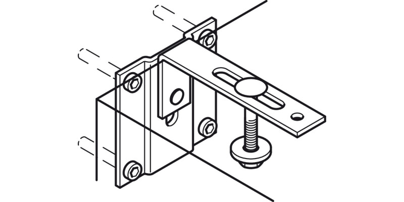 Securing Fitting For Foldaway Bed Black