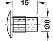 Sleeve Nut M6x15mm wo Slot St Glv
