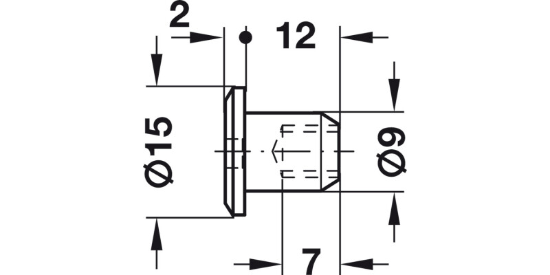 Sleeve Nut M6x12mm SW4 St Burn