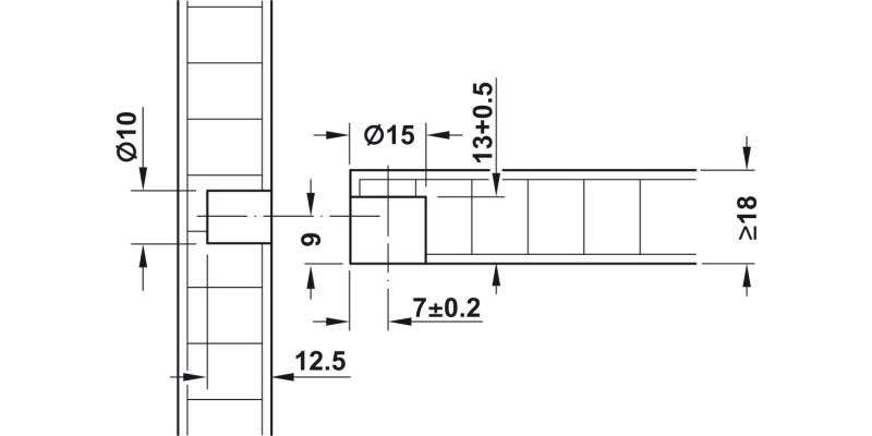 Turn Fastener Shelf Connector D15mm ZNP