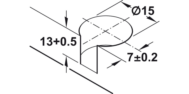 Turn Fastener Shelf Connector D15mm ZNP