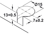 Turn Fastener Shelf Connector D15mm ZNP
