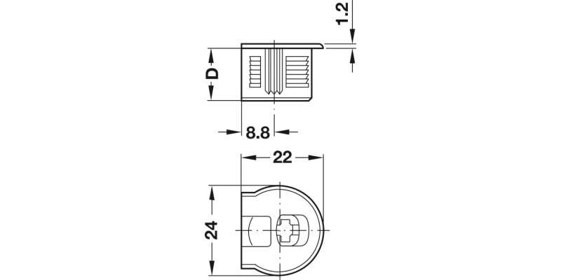 Rafix 20 Housing wo Ridge 16mm Pl White