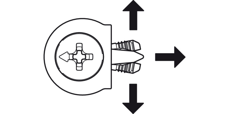 OneFix 1prt Connector D8/15mm Pl Beige