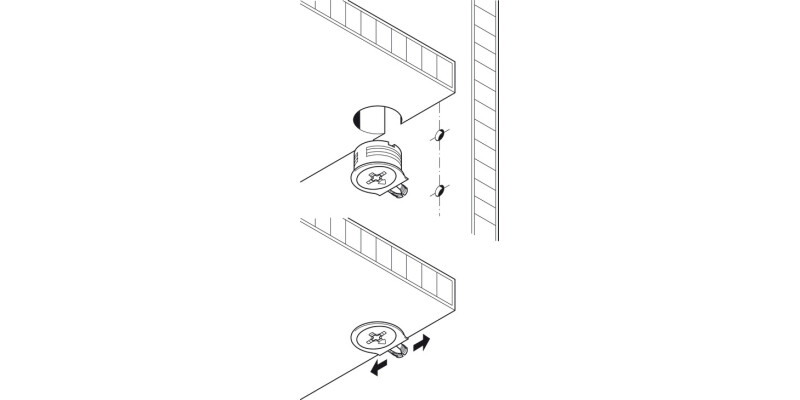 OneFix 1prt Connector D8/15mm Pl Beige
