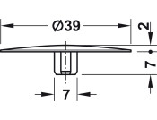 Maxifix Cover Caps D39mm Pl Black