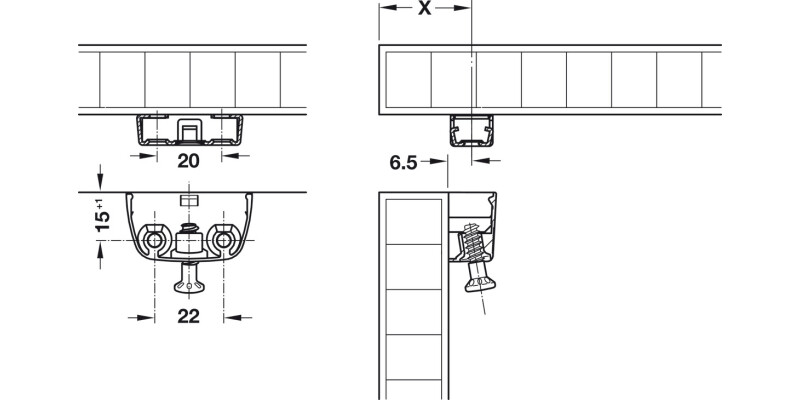 Clip Cabinet Conn Inter Element St Galv