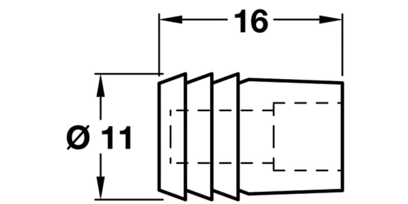 Sleeve with Collar 11x16mm Natural Nylon